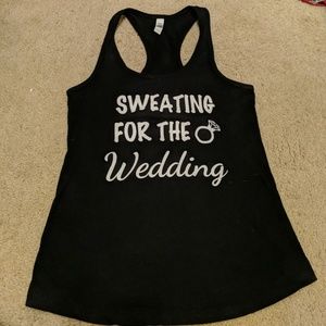 Sweating for the wedding tank top